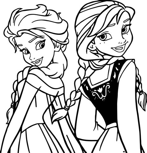 Elsa ist die ältere schwester von anna.sie ist elegant und. Anna Und Elsa Ausmalbilder Pdf / Frozen Coloring Pages Pdf ...