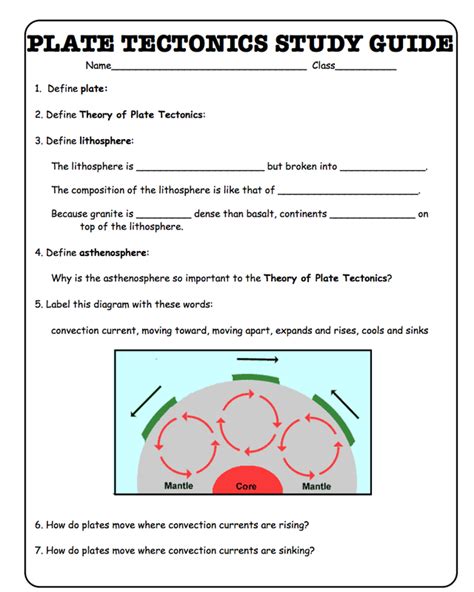 This is an online quiz called plate tectonic practice. Plate Tectonics Worksheets Middle School