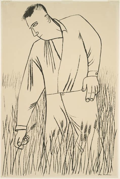 God's word® translation once on a day of worship. Man Picking Wheat by Ben Shahn