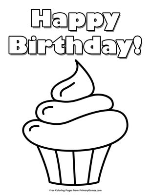 This decorative birthday cupcake with a candle and flowers gives your child the scope to use different colors and make combinations that are compatible. Cupcake Coloring Pages Gallery - Whitesbelfast.com