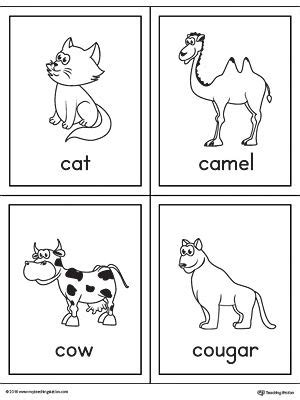 Encourage your cat to be more active with things like cat toys, cat trees, window seats, and more playtime with you. Letter C Words and Pictures Printable Cards: Cat, Camel ...