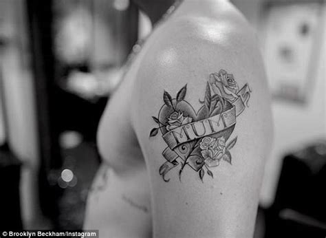 David beckham has lots of tattoos covering his body, most of which are inked on his left and right arms. Victoria Beckham shows off son Brooklyn's new mom tattoo ...