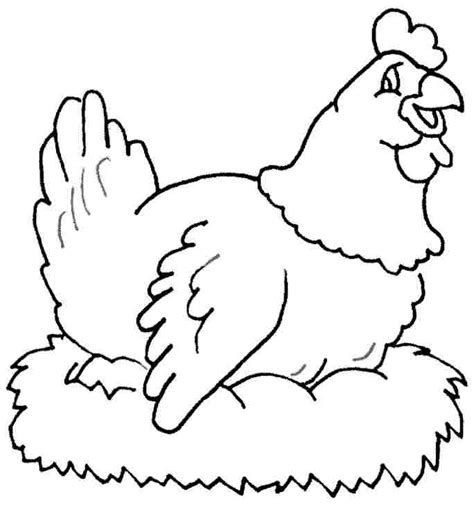 Hens lay eggs coloring page. Hen Coloring Pages - Coloring Home