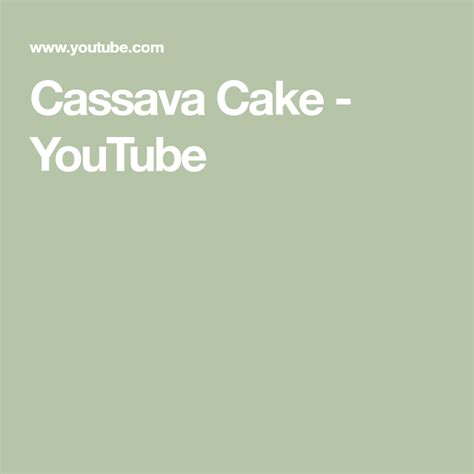 This snack is popular among most se asian nations. Cassava Cake - YouTube