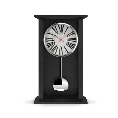 The clock requires two aa batteries. Tall Black Oak Pendulum Table Clock // Roman in White ...