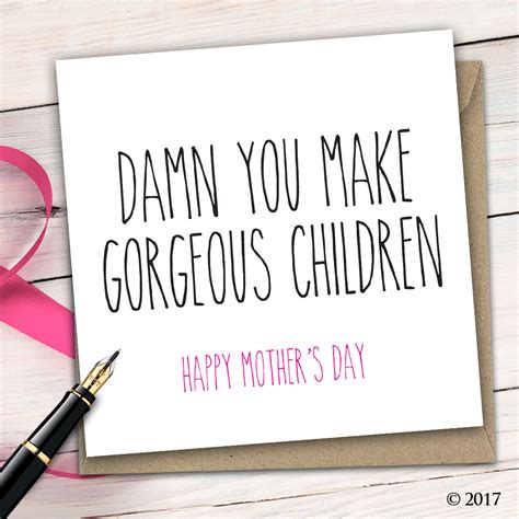 Mother's day is observed on the second sunday of may every year in india. Rude Mothers Day Card M17 - Print Buzz | Wedding ...