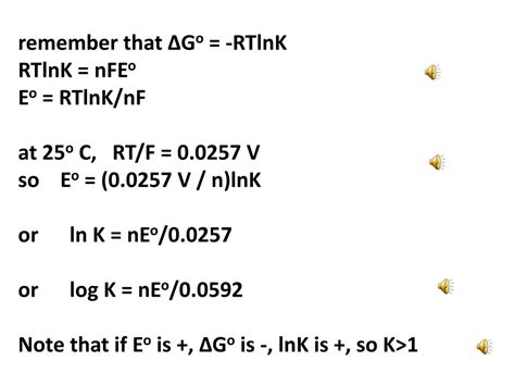 In classes i've taken the equation is just given to us without derivation and i haven't been able to find any clear answers/derivations. PPT - Electrochemsitry PowerPoint Presentation, free ...