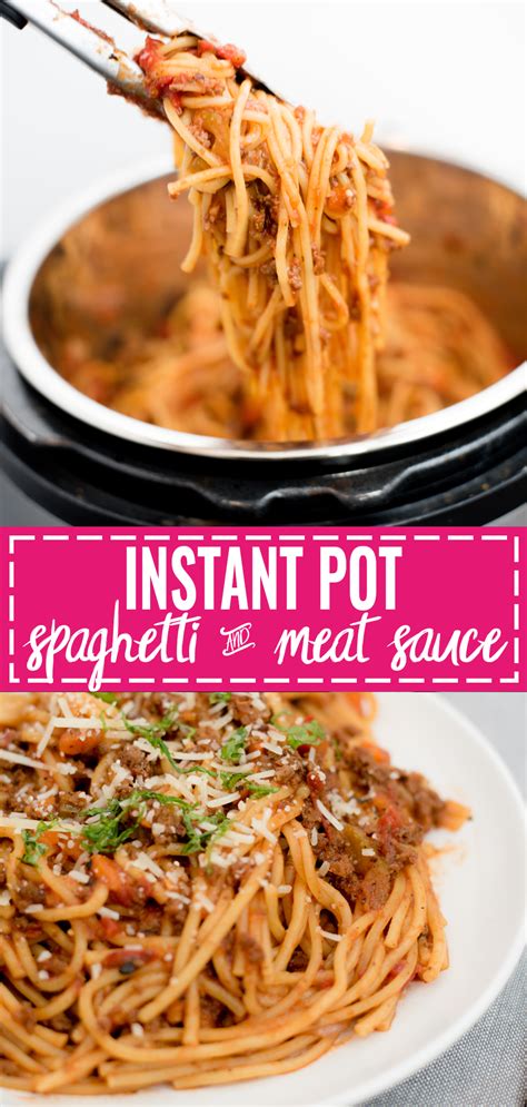 One thing you will not find on the typical mom are recipes with hard to find ingredients, that is just not me. Instant Pot Spaghetti with Meat Sauce - Sweetly Splendid | Recipe | Instant pot recipes, Meat ...