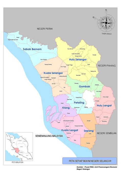 Peta Daerah Selangor Malaysia - Umpama f