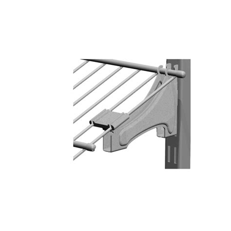 From each end of shelf and one every 36in. ClosetMaid Satin Chrome Shelftrack Shoe Bracket in the ...