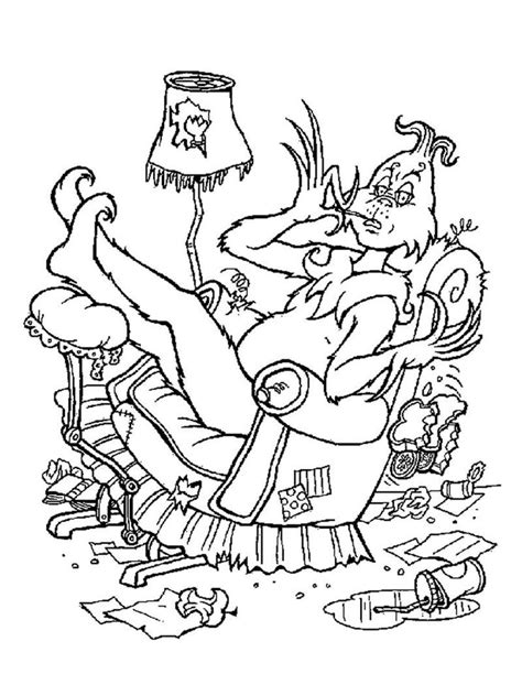 Coloring pictures of the grinch who stole christmas. Whoville Lazy Grinch coloring page #coloring (With images ...