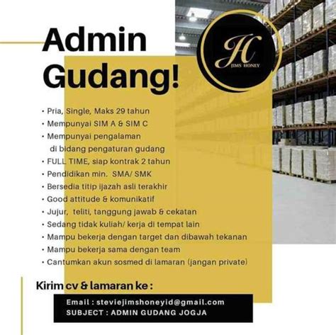 See more of lowongan satpam on facebook. Admin Gudang - 𝙈𝙊𝙃𝘼𝙈𝙈𝘼𝘿 𝙅𝘼𝙀𝙉𝙐𝘿𝙄𝙉, 22 Jan 2020 - Loker | AtmaGo, Warga Bantu Warga