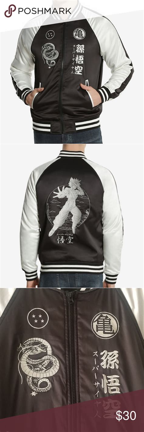 Dragon ball z bomber jacket. Dragonball Z Goku Souvenir Jacket | Souvenir jacket, Embroidery jeans jacket, Embroidery designs ...