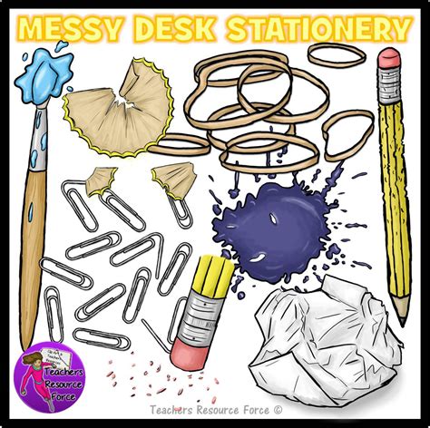 Over 21,834 letterhead pictures to choose from, with no signup needed. Messy Desk: Stationery School Supplies Clip Art