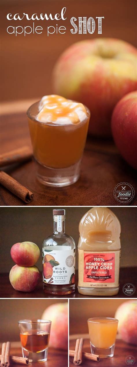 1 gallon apple juice 1 gallon apple cider 7. Caramel Apple Pie Shot | Recipe | Caramel apples, Drinks ...