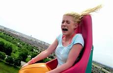 roller coaster blonde ride girl reaction leviathan girls wonderland hilarious riding petite cute canada