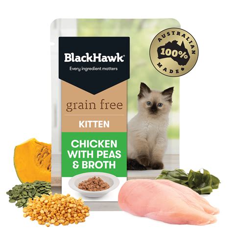 Check spelling or type a new query. Black Hawk Grain Free Kitten Chicken With Peas Broth And ...