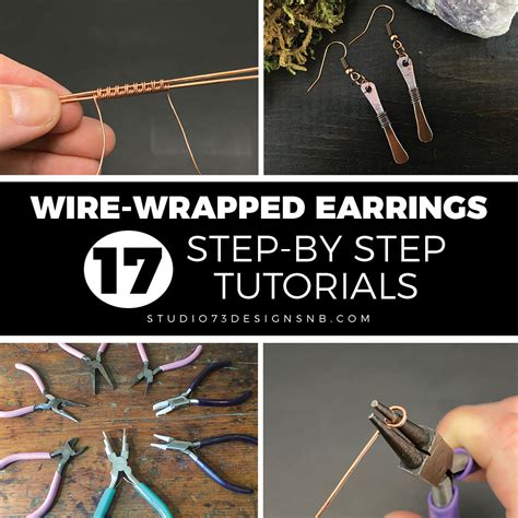 Wire-Wrapping Tutorials: 17 DIY Wire-Wrapped Earrings | Studio 73 Designs