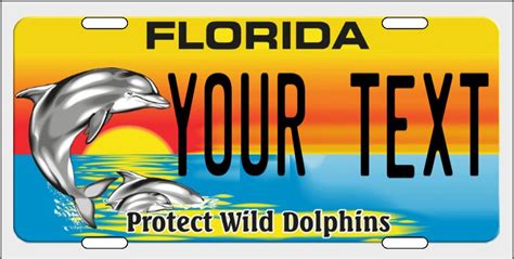 Maybe you would like to learn more about one of these? FLORIDA Personalized Custom License Plate for Auto DOLPHIN ...