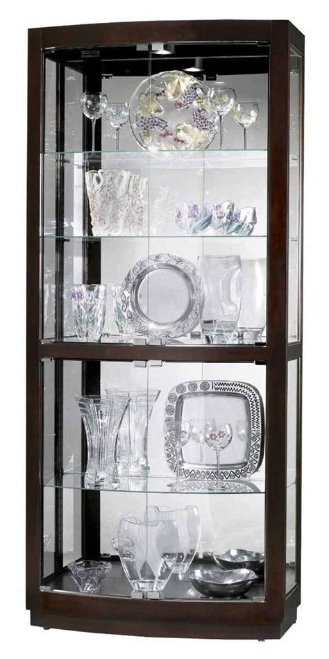 Curved it slightly curved in the corner of the screen where the screen is touched in the body, the glass is 2.5d the 2.5d curved glass display is used to improve touch feeling. Howard Miller Bradington 680-395 Curved Glass Curio Cabinet