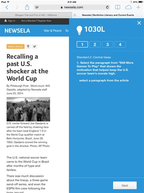 Choose the article you want to get the answers for and choose the correct slexile. Fab and Fun in 3rd!: Technology Thursday: Newsela and Winners!