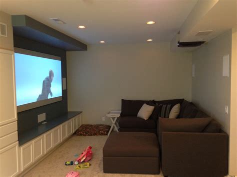 Since the basement usually features the concrete floor, you will benefit from it. Basement Theater Room - Oakley Home Improvement