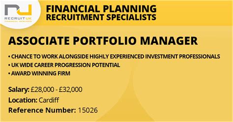 Description the wealth management client associate (ca) role is a sales support position, typically providing dedicated operational and sales support to multiple financial advisors (fa's). Associate Portfolio Manager in Cardiff to join an Award ...