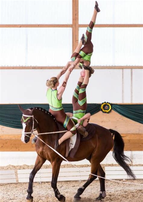Das voltigieren ist eine sportart, bei der turnerische und akrobatische übungen auf einem pferd durchgeführt werden. Voltigieren: Auf „Estragon" zu Schwaben-Silber - Sport ...