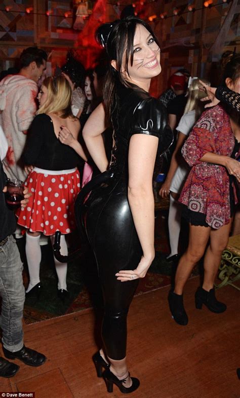 Hot brunette milf in stockings fucks. Daisy Lowe displays cleavage in plunging latex catsuit at ...