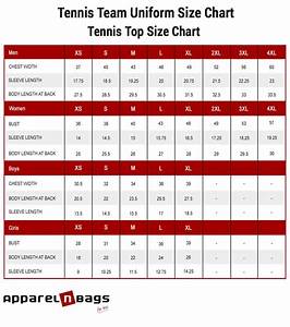 Accurate Tennis Uniforms Size Chart And Measurement Guide