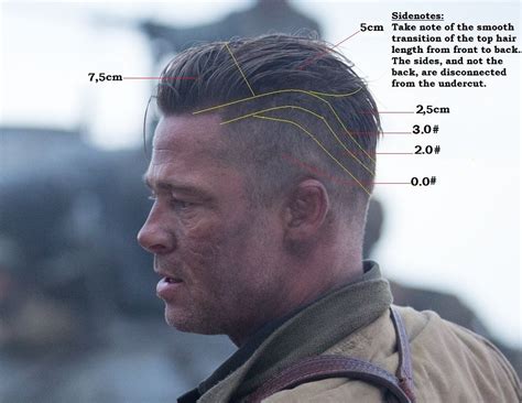 Se basa en un pelo tupé de media melena, peinado hacia atrás por los lados, y con un. Corte De Pelo Brad Pitt Fury