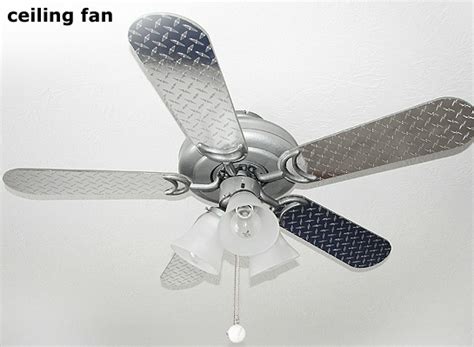 From cost to installation, read this guide to finding the fan ceiling fans can also help lower heating bills — up to 2 percent on heating costs for every degree the. Decorate Your Home With Diamond Plate Ceiling Fan ...