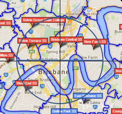 Create a distance and time radius maps with maptive's radius tool. Nick Muggeridge: The Daily Life: Brisbane Real Estate ...