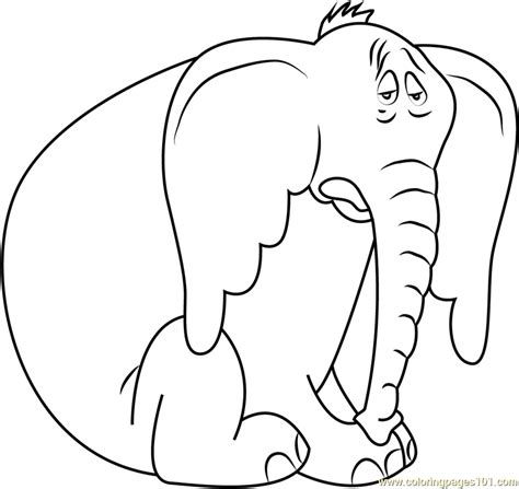 Home cartoon coloring pages horton coloring pages. Sad Horton Coloring Page for Kids - Free Horton Printable ...