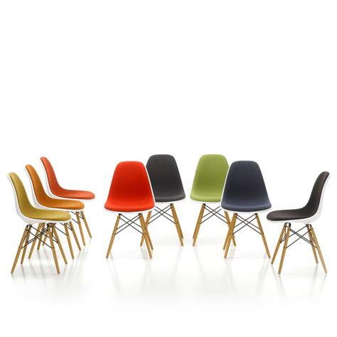 The eames plastic chairs are renewed versions of the legendary fiberglass chair, providing even greater comfort in a variety of indoor and outdoor vitra added 20mm to the base height of the eames plastic chairs while adapting the seat geometry accordingly. Vitra - Eames plastic side chair dsw (volledige bekleding ...