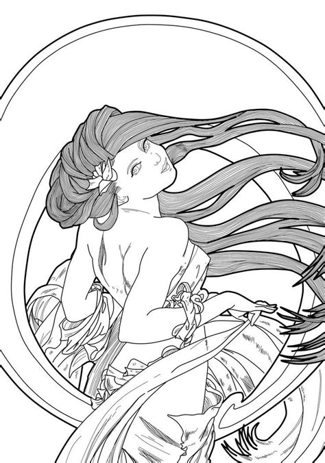 Creative haven art deco egyptian designs coloring book. Mucha Coloring Pages at GetColorings.com | Free printable ...