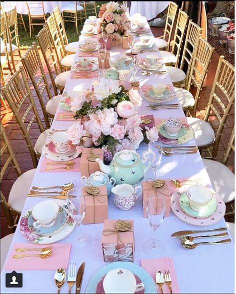 Tea parties have been … High Tea Table | Tea party table, Bridal tea party, Tea ...