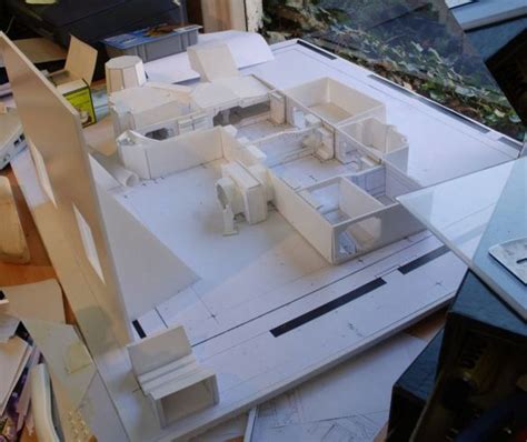 Card as a model making material has been around for a very long time. 'White card models' for film/tv work | Arch model, Model ...