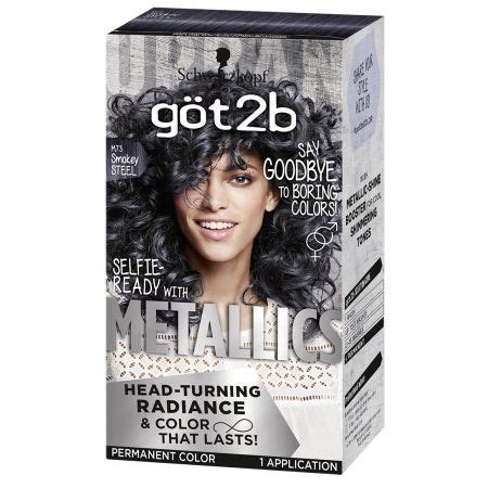 Shop the grey hair dye range online at superdrug. Got2b Metallic Permanent Hair Color, Smoky Steel ...