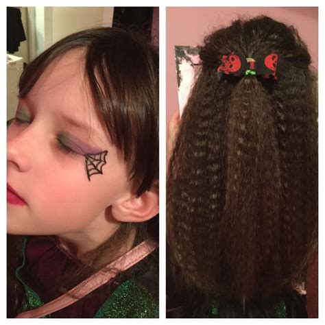 Crimped hair, half up half down for Halloween | Crimped hair, Half up hair, Half up half down hair