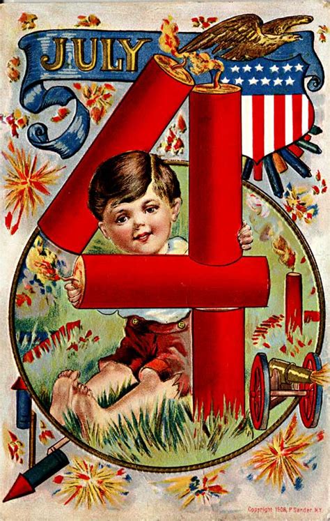Vintage patriotic picture boards were quite colorful. 4th of July Vintage Postcard Printables | House of Hawthornes