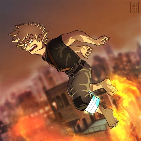 Every time deku gets stronger, i grit my teeth to keep from falling behind. Bakugo in Fire Force by 3rdHarleyJoe -- Fur Affinity dot net