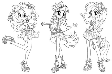 Now you can color her all you want. My Little Pony Equestria Girl Coloring Pages To Print at ...