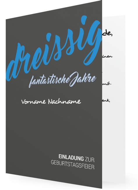 Einladung geburtstag online gestalten & bequem bestellen. Vorlagen für Einladungen 30. Geburtstag ...