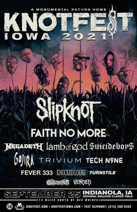 Knotfest iowa at national balloon classic field in indianola, ia on sep 25, 2021. Slipknot Knotfest Iowa 2021 + return to studio | NextMosh