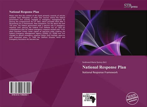 Section 4 of sra, 1950; National Response Plan, 978-613-7-96030-1, 6137960307 ...