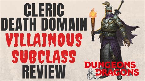 Clerics get one domain in 5e. Death Domain Cleric - D&D 5e Subclass Series - YouTube