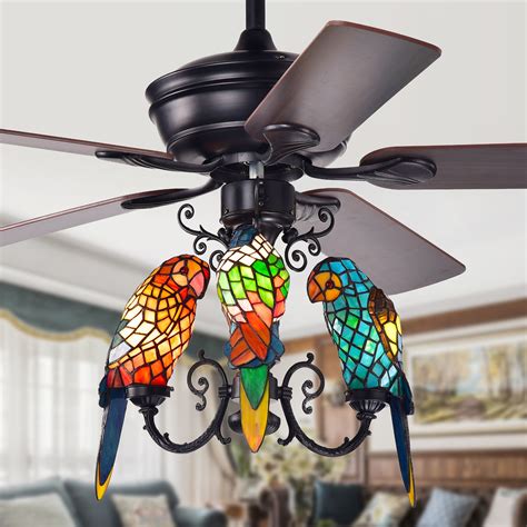 Shop ceiling fans online or locate a dealer near you! Korubo 3-light 52-inch Lighted Ceiling Fan Tiffany Style ...