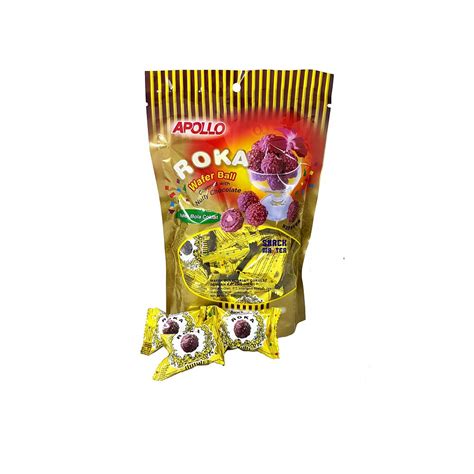 Koko minda food industries (m) sdn bhd. Apollo Roka - Wafer Ball Chocolate - Isi 15 pcs | Shopee ...