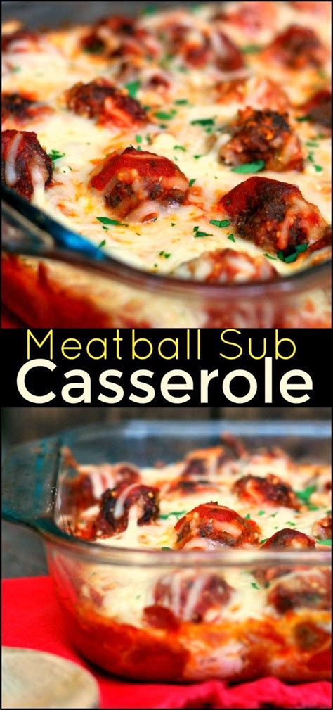 Chicken pot pie is really just a creamy chicken casserole with a crust. Meatball Sub Casserole | Recipe | Meatball sub casserole, Cooking recipes, Meatball subs